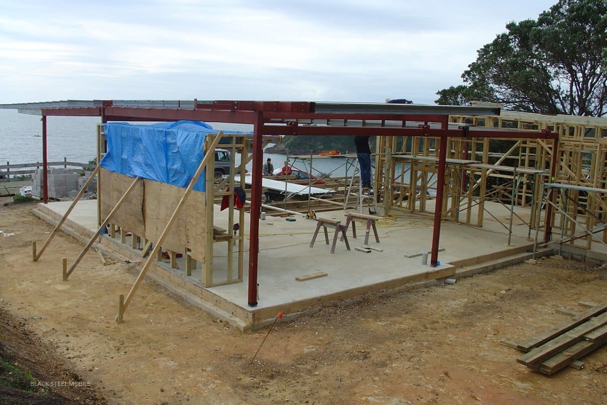 Structural steel roof supports