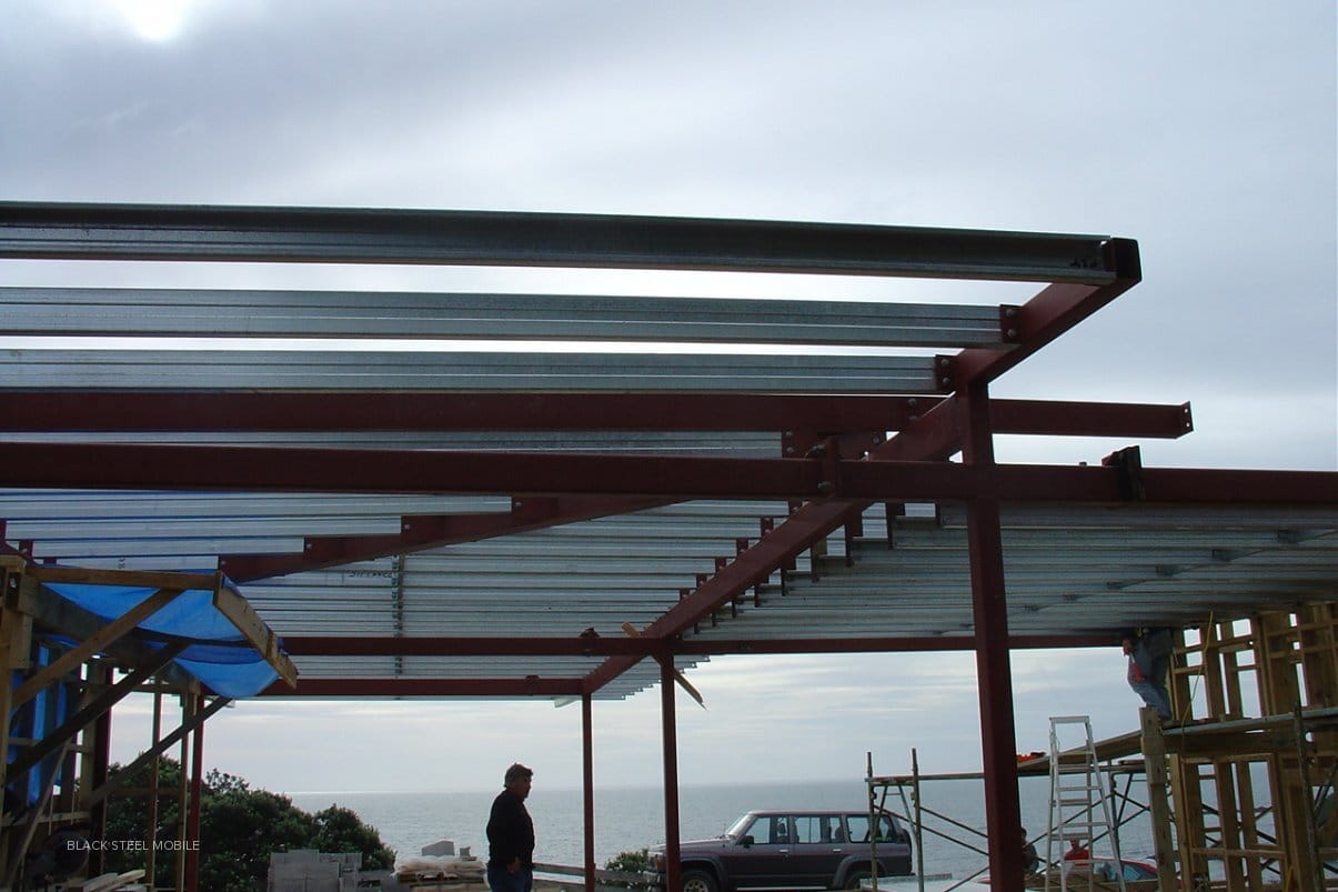 Structural steel roof supports