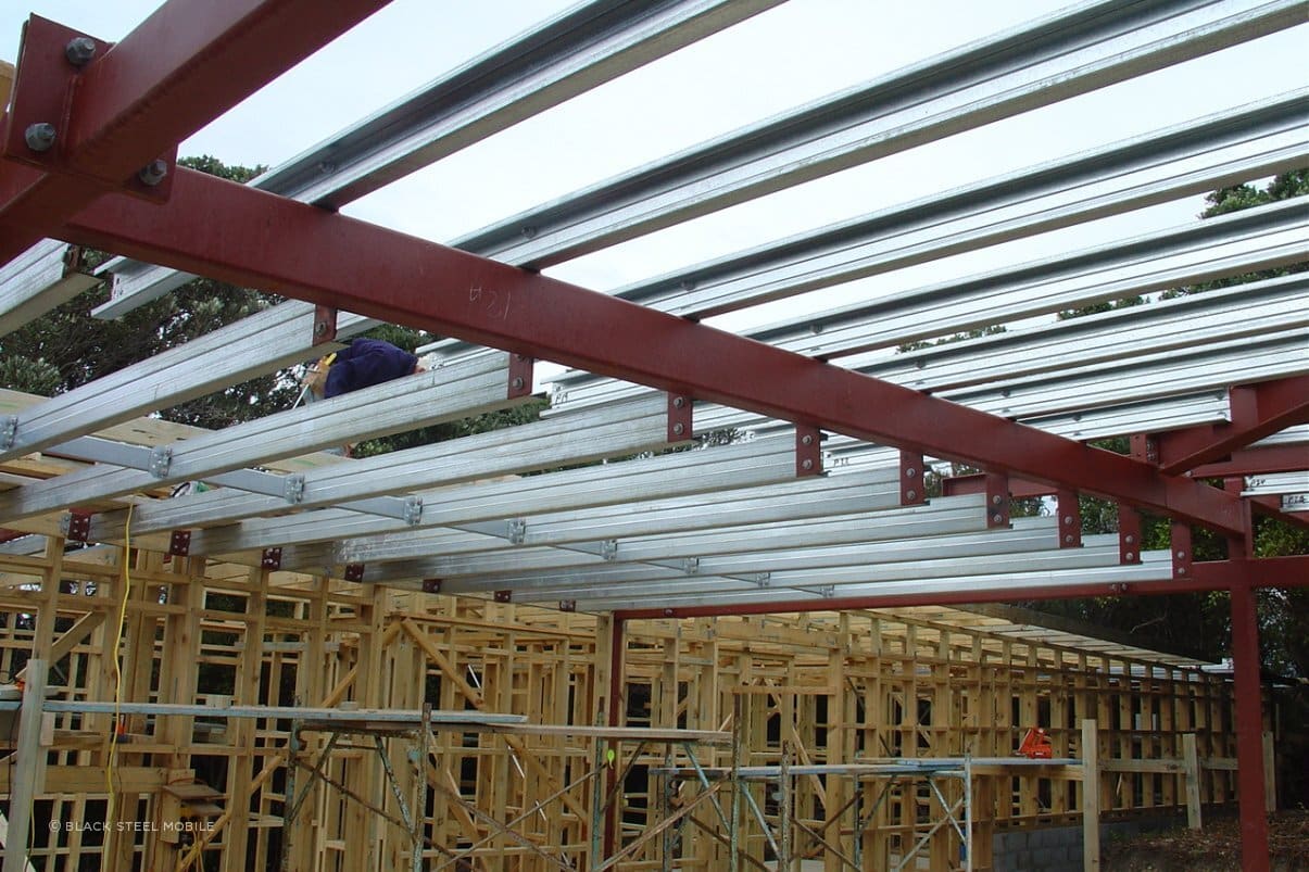 Structural steel roof supports