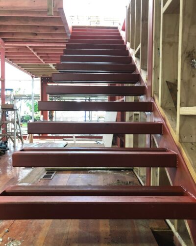 Steel stairs