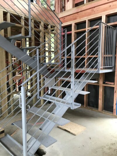 Architectural steel stairs